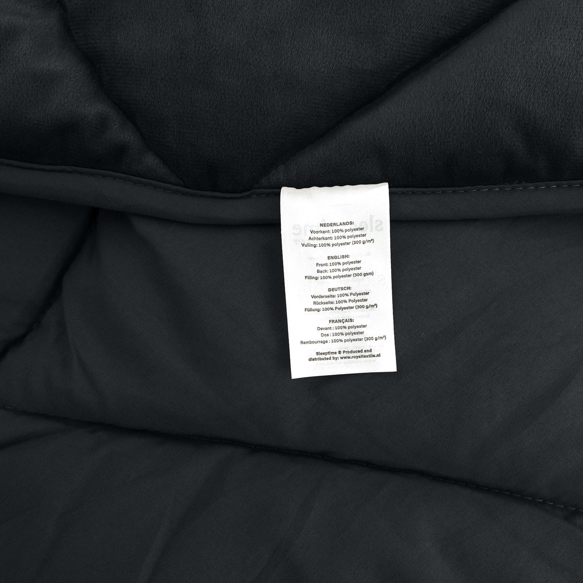 All-in One Lazy Velvet Dekbed Zwart - Dekbed met kussensloop 140x200cm